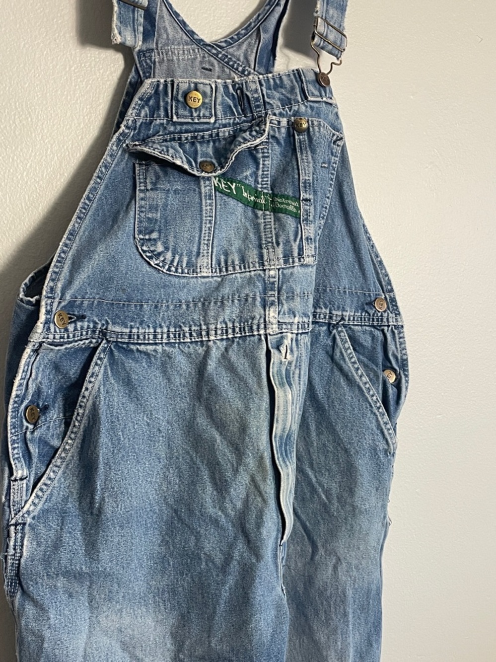 Men’s Key Imperial Vintage Work Denim Overalls size 40 x - Picture 6 of 16